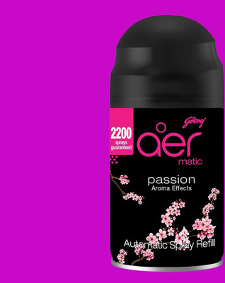 Godrej Aer Matic Room Freshener -Passion Car Freshener Refill aer matic,bar freshner,liquid automatic air freshener refill pack _327(225 ml)