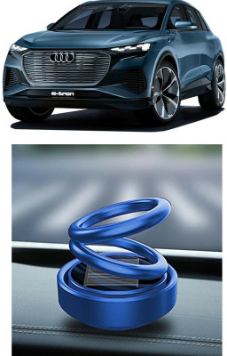 YUNEIK Car Solar Air Freshner Automatic 360° Rotating Diffuser Car-Blue-Rotating-Freshner-11(125 g)