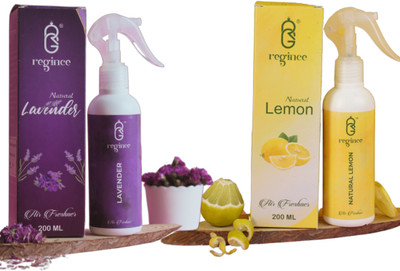 REGINCE lemon, lavender Spray Room airfreshener spray combo lavender and lemon 400ml_20(2 x 200 ml)