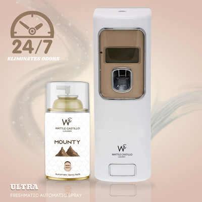 Wattle Castillo Automatic Air Freshener Dispenser & Preeny Refill-265ml(Dispenser+Refill) Automatic Spray, Diffuser Set On Flipkart For Rs. 1799 @ 40% off