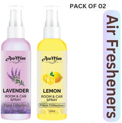 AroMine Lavender & Lemon Fragrance Spray Lavender & Lemon Room & Bathroom Fragrance Spray -Combo Offer(2 x 100 ml)