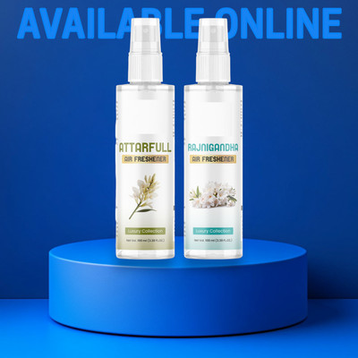 Influtive Air Freshner Attarfull & Rajnigandha, for Home, Car, Hotel Rooms & Office Spray Car Freshener Spray Air Freshener Luxury Collection in Combo Set Original Attarfull+Rajnigandha For Home, Car, Hotel Rooms & Office Spray-23(2 x 100 ml)