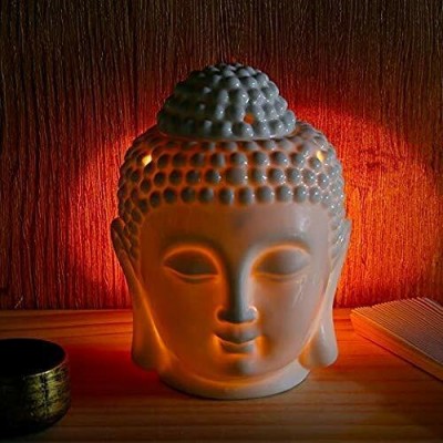 PeepalComm [Combo]J Premium Ceremic Buddha Aroma Oil Diffuser With 10 Pcs T-Light Candles,1 Aroma Oil, Diffuser Set(1 Units)