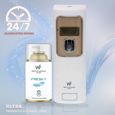 Wattle Castillo Smart Air Freshener Dispenser & Fresky Automatic Refill-265ml(Dispenser+Refill) Automatic Spray, Diffuser Set Automatic Air Freshener Dispenser And Refill(2 Units) Wattle Castillo Smart Air Freshener Dispenser & Fresky Automatic Refill-265ml(Dispenser+Refill) Automatic Spray, Diffuser Set Automatic Air Freshener Dispenser And Refill(2 Units)