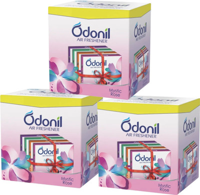 Odonil Assorted Blocks Bathroom Air Fresheners | Assorted Blocks | Mixed Fragrances | Long Lasting Odour(12 x 48 g)