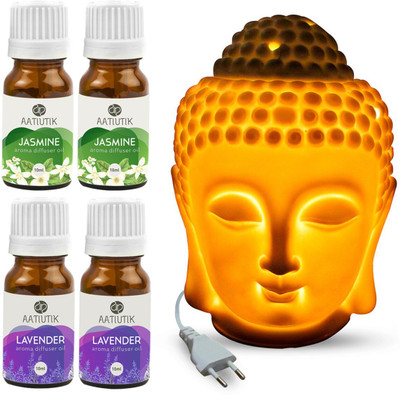 Aatiutik Lavender, Jasmine Diffuser Set AT-eBUDDHA_2JAS_2LV(5 x 8 ml)