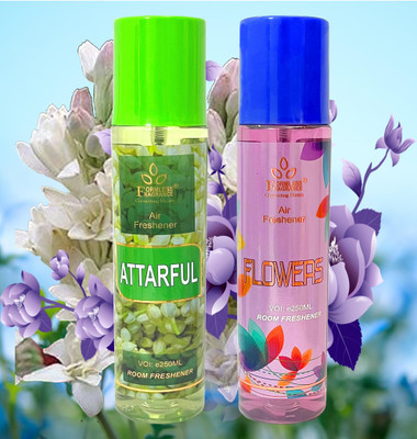 Wildplay Attarful, Flower Air Freshener Spray Attarful & Flower(2 x 250 ml)