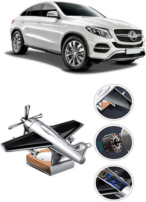 YUNEIK Car Solar Air Freshner Automatic Rotating Diffuser YK_SILVER-SINGLE-FAN-394(100 g)