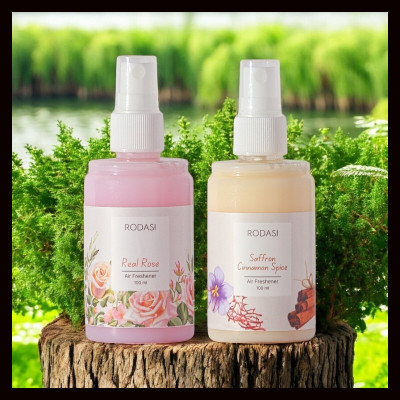 RODASI REAL ROSE SAFFRON CINNAMON Car Freshener Spray RDS_K_FRRSC100ML(2 x 100 ml)
