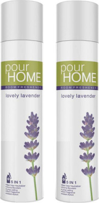 POUR HOME Lavender Spray Lavender Room Freshener 225ML Each (Pack of 2)(2 x 225 ml)