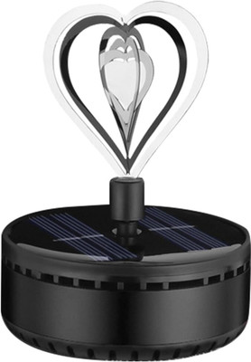 GlowMyst Heart-Shaped Rotating Air Freshener Stylish Dashboard Decor Car Freshener Diffuser Solar Car Air Freshener(1 Units)