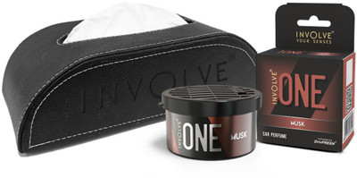 Involve Fresh Drive Aroma Set : Tissue Box and One Musk Car Freshener Blocks Fresh Drive Aroma Set(2 x 1 Units)