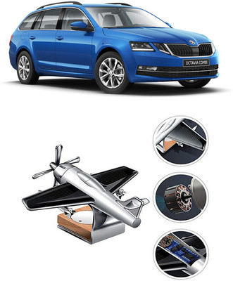 YUNEIK Car Solar Air Freshner Automatic Rotating Diffuser YK_SILVER-SINGLE-FAN-490(100 g)