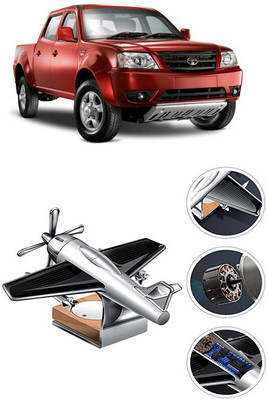 YUNEIK Car Solar Air Freshner Automatic Rotating Diffuser YK_SILVER-SINGLE-FAN-561(100 g)