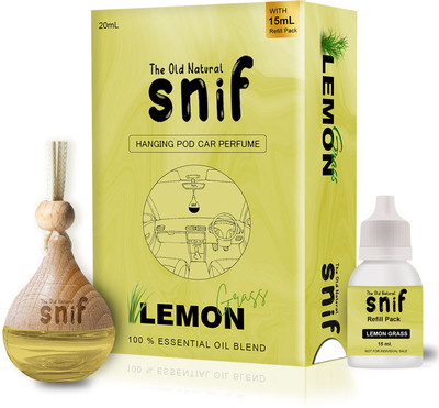 The Old Natural LEMON GRASS Car Freshener Diffuser Car Perfume (Pack Of 1 Plum Lemon Grass - 25ml)(20 ml)