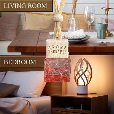 WINKCART Car Perfume Essential Oil Fragrance in Glass Bottle (FLORAL-Pack of 1) Diffuser Set, Refill Air Freshener Car Reed Diffuser Pendant 10ml(8 ml)