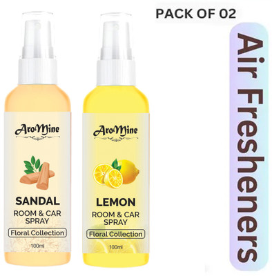 AroMine Sandal & Lemon Fragrance Spray Sandal & Lemon Room & Bathroom Fragrance Spray -Combo Offer(2 x 100 ml)