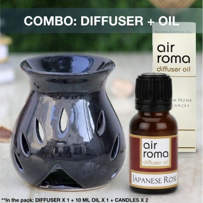 Airroma Japanese Rose Diffuser, Diffuser Set, Aroma Oil(4 x 1 Units)