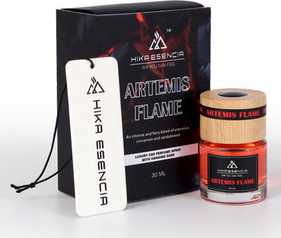 Hika Esencia Captivating fragrance Car Freshener Spray Artemis Flame Luxurious Car Perfume Spray with Hanging Card(30 ml)