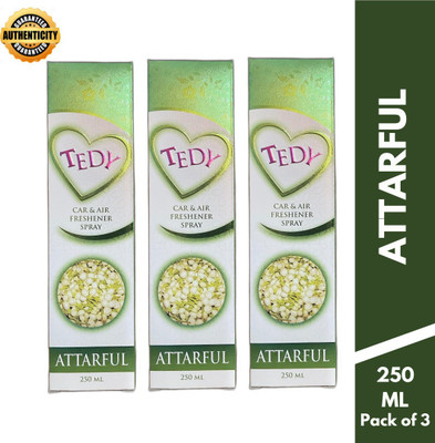 DSP Fresh Spray Tedy Attarfull Car & Air Freshener Spray 250ml Each (Pack of 3)(3 x 250 ml)
