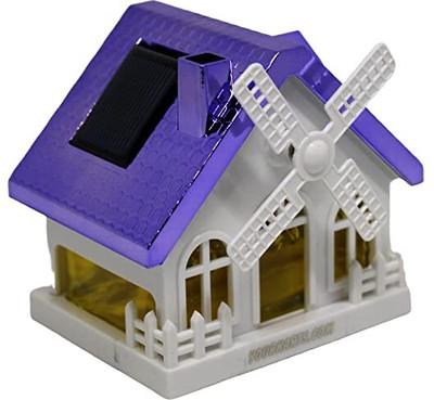 JMD GLOBAL SALES Aroma Car Freshener Diffuser PurpleSolar Power Hut shape House with Windmill Design Fan 360 Degree Rotating Dashboard Air Freshener Perfume(108 ml)