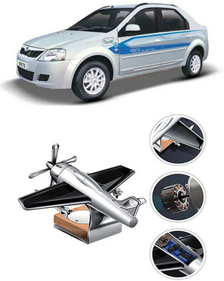 YUNEIK Car Solar Air Freshner Automatic Rotating Diffuser YK_SILVER-SINGLE-FAN-259(100 g)