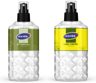 MAXES Mogra, LEMON Spray MX ATTARFULL AND LIME AIR FRESHENER 250*2 ML(500 ml)