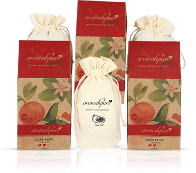 Aromahpure Premium Car Perfume Fragrance Flakes - Dark Flirt |Car Air Freshener Diffuser FLAKES(3 x 50 g)