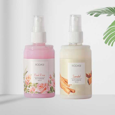 RODASI REAL ROSE SANDAL Car Freshener Spray 5072_FRRSD100ML(2 x 100 ml)