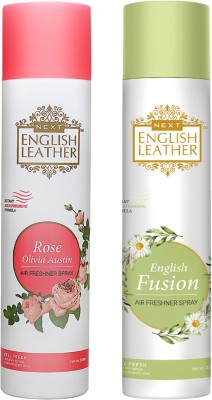 NEXT English Leather Nature Inspired Rose Olivia and English Fusion, Air Freshener Spray(2 x 220 ml)