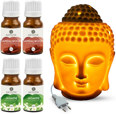 Aatiutik Jasmine, Sandalwood Diffuser Set AT-eBUDDHA_2SW_2JAS(5 x 8 ml)