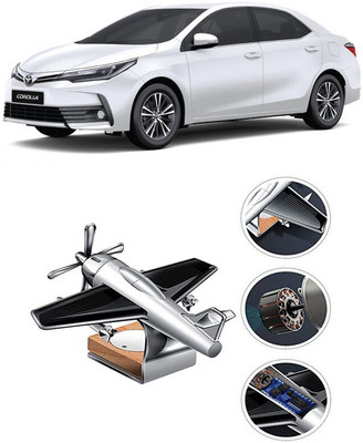 YUNEIK Car Solar Air Freshner Automatic Rotating Diffuser YK_SILVER-SINGLE-FAN-571(100 g)