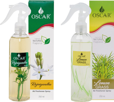 OSCAR RAJNIGANDHA AND LEMON GRASS Spray RAJNIGANDHA AND LEMON GRASS AIR FRESHENER 250ML(2 x 250 ml)