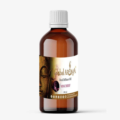 GLOBAL AROMA MISCHEIF Aroma Oil, Diffuser Reed Diffuser Refill Oil of Mischeif Fragrance for Home Room Office & Washrooms(100 ml)