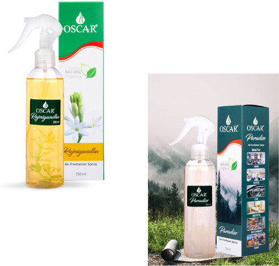 OSCAR PARADISE, RAJNIGANDHA Spray Spray Air Freshener PARADISE AND RAJNIGANDHA(2 x 250 ml)
