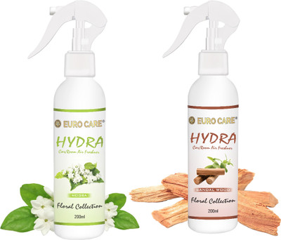 Euro Care Sandal wood-Mogra Spray Sandal Wood-Mogra-Scent-Combo(2 x 100 ml)