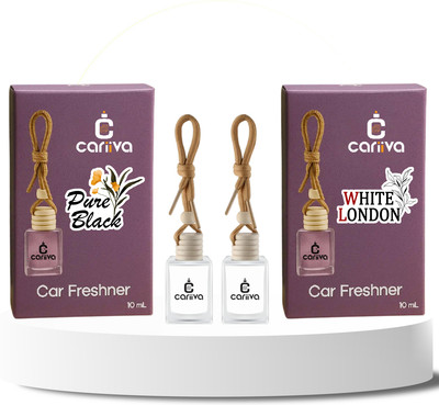 Cariiva PUREBLACK-WHITELONDON Car Freshener Diffuser CR_02(2 x 10 ml)