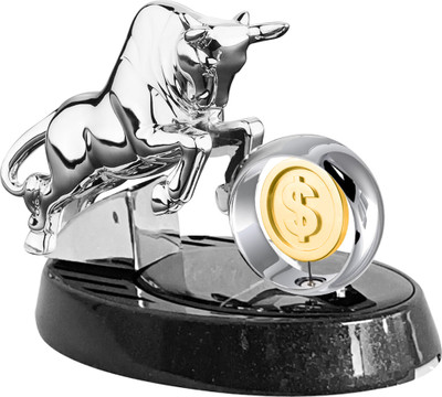 play run Premium Quality Dollar Bull Shape Solar Car Perfume Car Freshener Diffuser Set SK-Solar Car Pefume-Dollar Bull Car Perfume SILVER(5 ml)