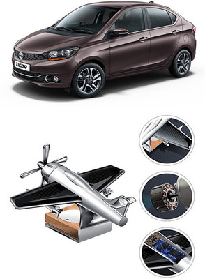 YUNEIK Car Solar Air Freshner Automatic Rotating Diffuser YK_SILVER-SINGLE-FAN-555(100 g)