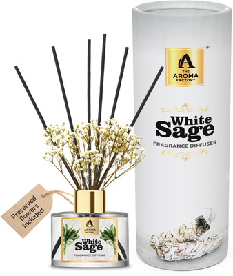 The Aroma Factory White Sage Diffuser Set Reed Diffuser Set (White Sage, 100ml Pack of 1)(100 ml)