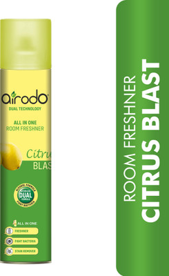 AIRODO Citrus Blast Spray Air/Room Freshener Citrus Blast with Dual Technology, Easy Push and Spray, All in One Room Freshener for Home and Office Last Up to 30 Days(220 ml)