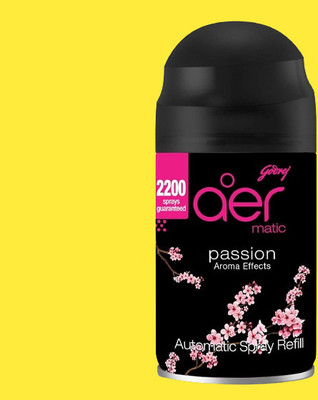 Godrej Matic Room Freshener -Passion Car Freshener Refill aer matic, automatic air freshener refill pack _128(225 ml)