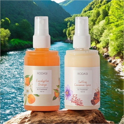 RODASI EUCALYPTUS ORANGE SAFFRON CINNAMON Car Freshener Spray RODASSSS_2-FEOSC100ML(2 x 100 ml)