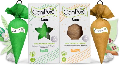 CamPure Cone Air Freshener - Sandalwood & Jasmine - Pack of 2 Potpourri(2 x 1 Units)