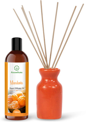 Asian Aura Mandarin Orange Diffuser Set CH_RD_07_Mandarin(100 ml)