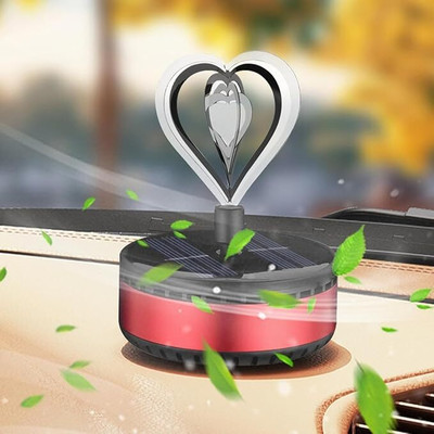 Budwill Solar MultiHeart Spinning AF Car Freshener Diffuser Solar Car Air Freshener(1 ml)