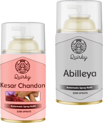 Quirky Kesar Chandan, Abilleya Automatic Spray, Refill Kesar Chandan Abilleya Automatic Air Freshener Refill(2 x 300 ml)