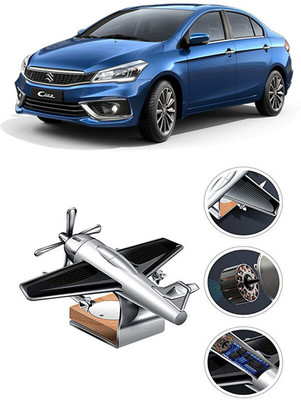 YUNEIK Car Solar Air Freshner Automatic Rotating Diffuser YK_SILVER-SINGLE-FAN-296(100 g)