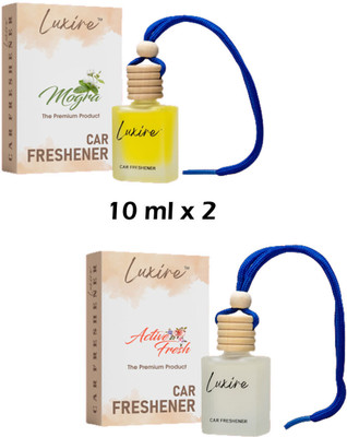 LUXIRE MOGRA Car Freshener Diffuser MOGRA & ACTIVE-FRESH Car Freshener (Pack of 2)(2 x 10 ml)