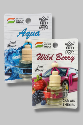 areej Aqua, Wild berry Car Freshener Diffuser Car hanging perfume Car air freshener Mix Combo(2 x 8 ml)